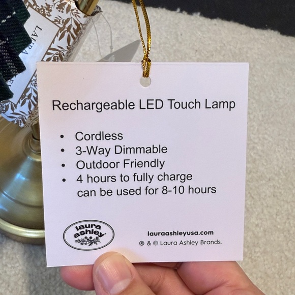 Laura Ashley Plaid Lamp - Picture 9 of 9